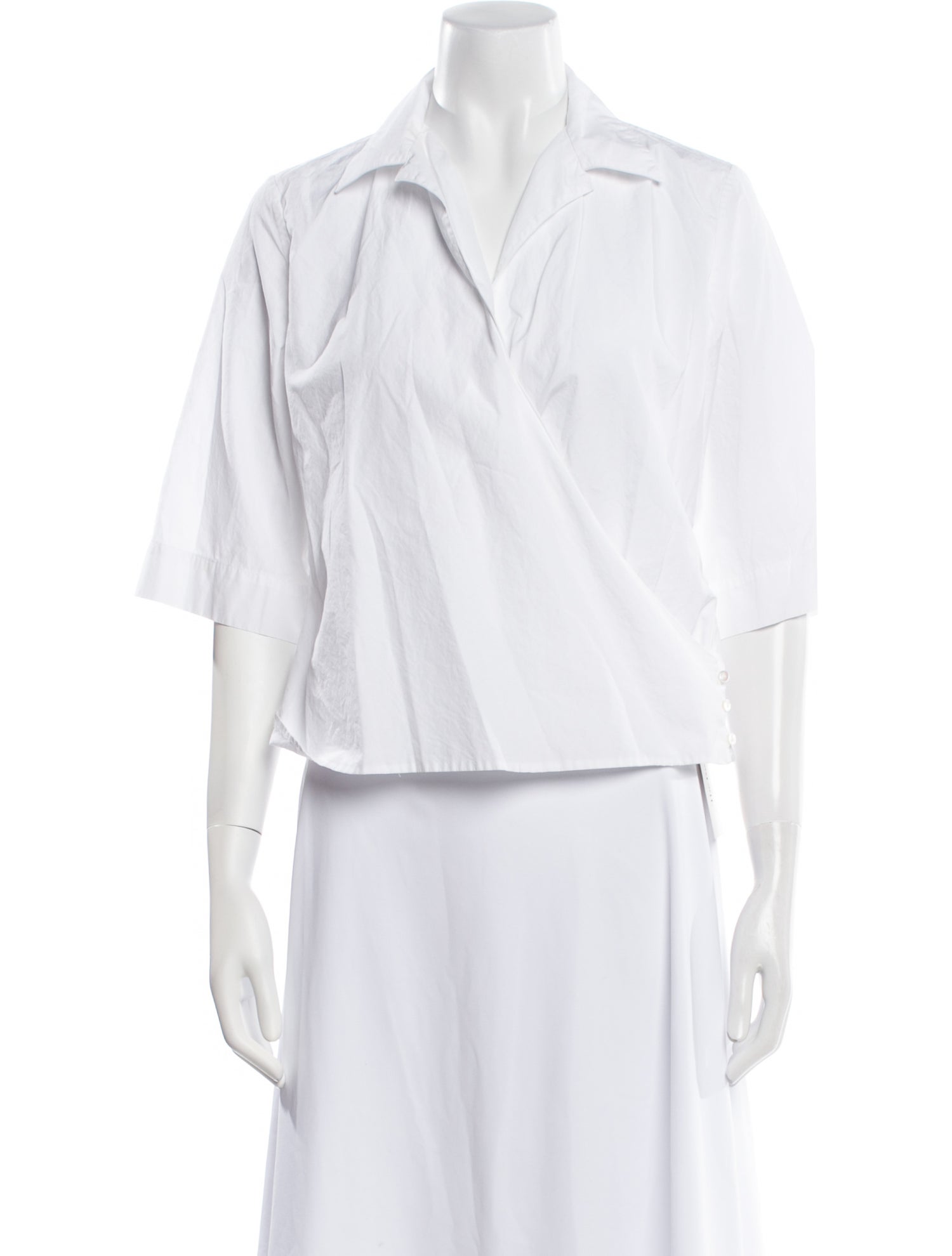 Ralph Lauren Black Label Three-Quarter Sleeve Crop Top