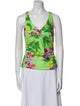 Ralph Lauren Black Label Floral Print V-Neck Top