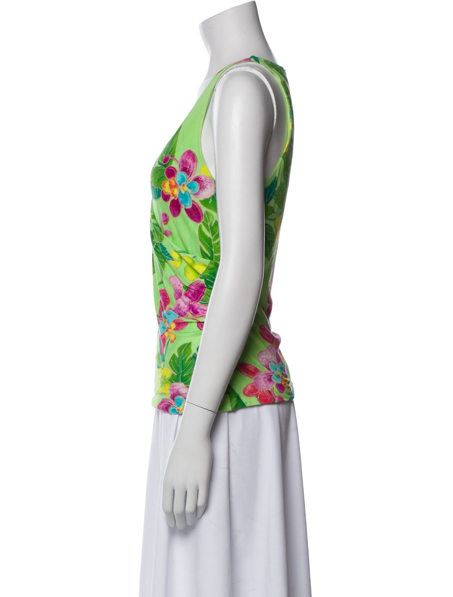 Ralph Lauren Black Label Floral Print V-Neck Top