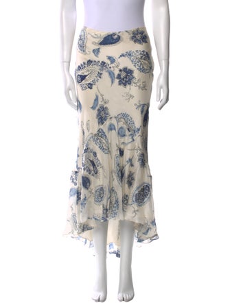 Ralph Lauren Black Label Silk Midi Length Skirt
