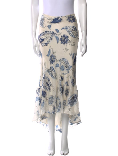 Ralph Lauren Black Label Silk Midi Length Skirt