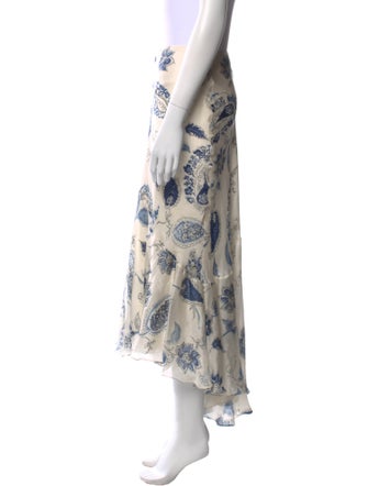 Ralph Lauren Black Label Silk Midi Length Skirt