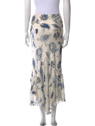 Ralph Lauren Black Label Silk Midi Length Skirt