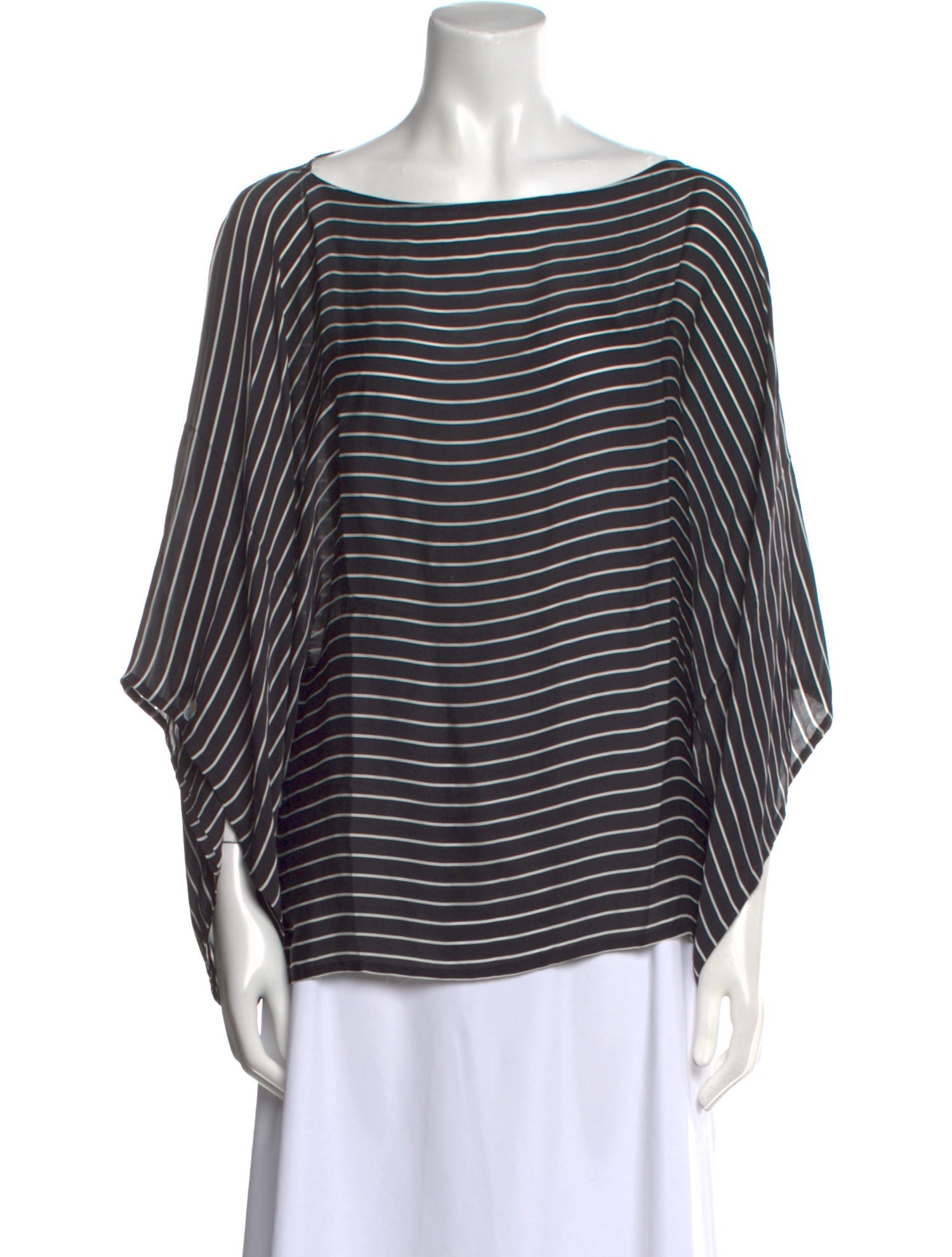 Ralph Lauren Black Label Silk Striped Blouse
