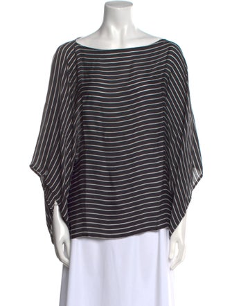 Ralph Lauren Black Label Silk Striped Blouse