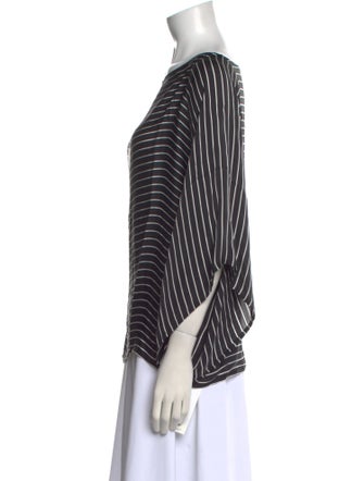 Ralph Lauren Black Label Silk Striped Blouse