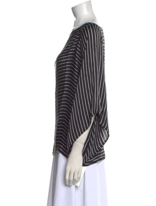Ralph Lauren Black Label Silk Striped Blouse