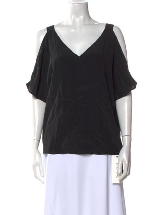 Ralph Lauren Black Label Silk V-Neck T-Shirt