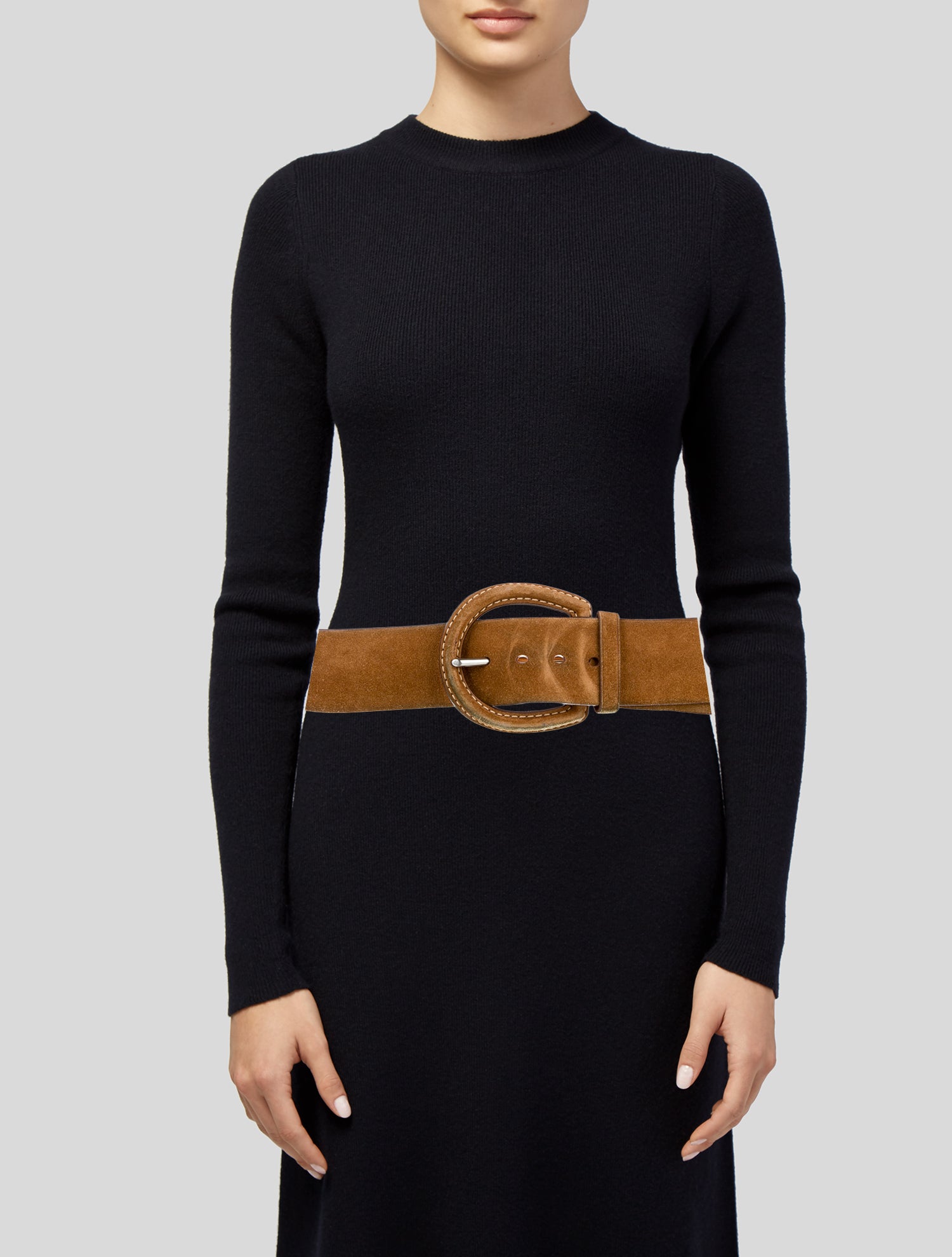 Ralph Lauren Black Label Wide Suede Waist Belt