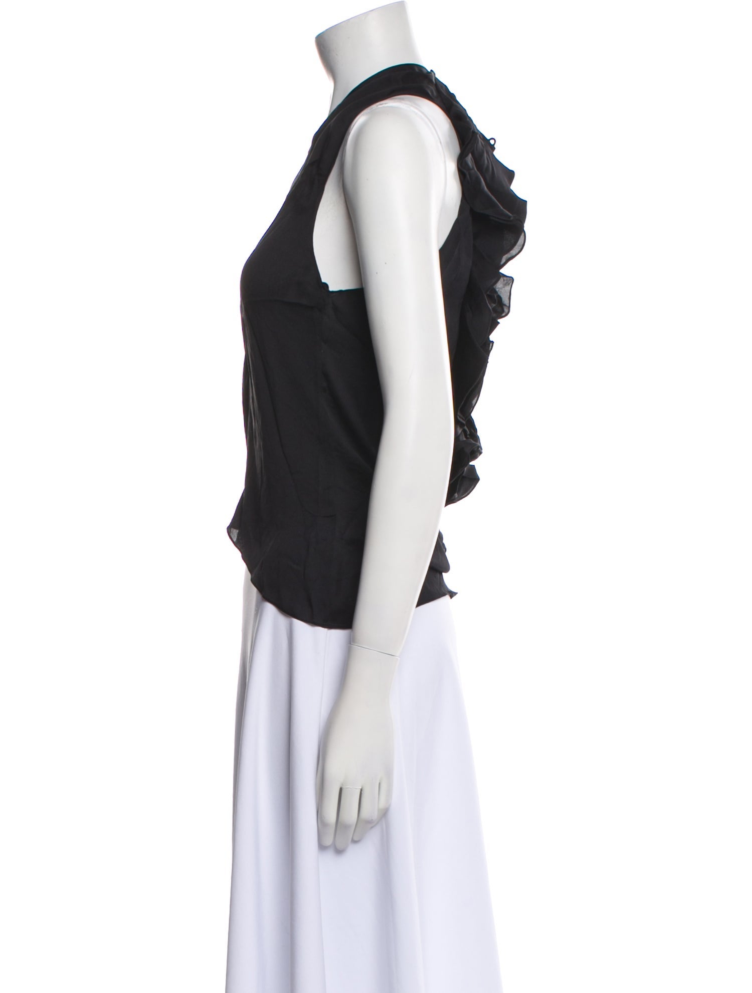 Ralph Lauren Black Label Silk V-Neck Top