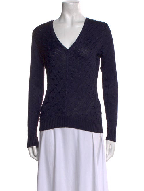 Ralph Lauren Black Label Silk V-Neck Sweater