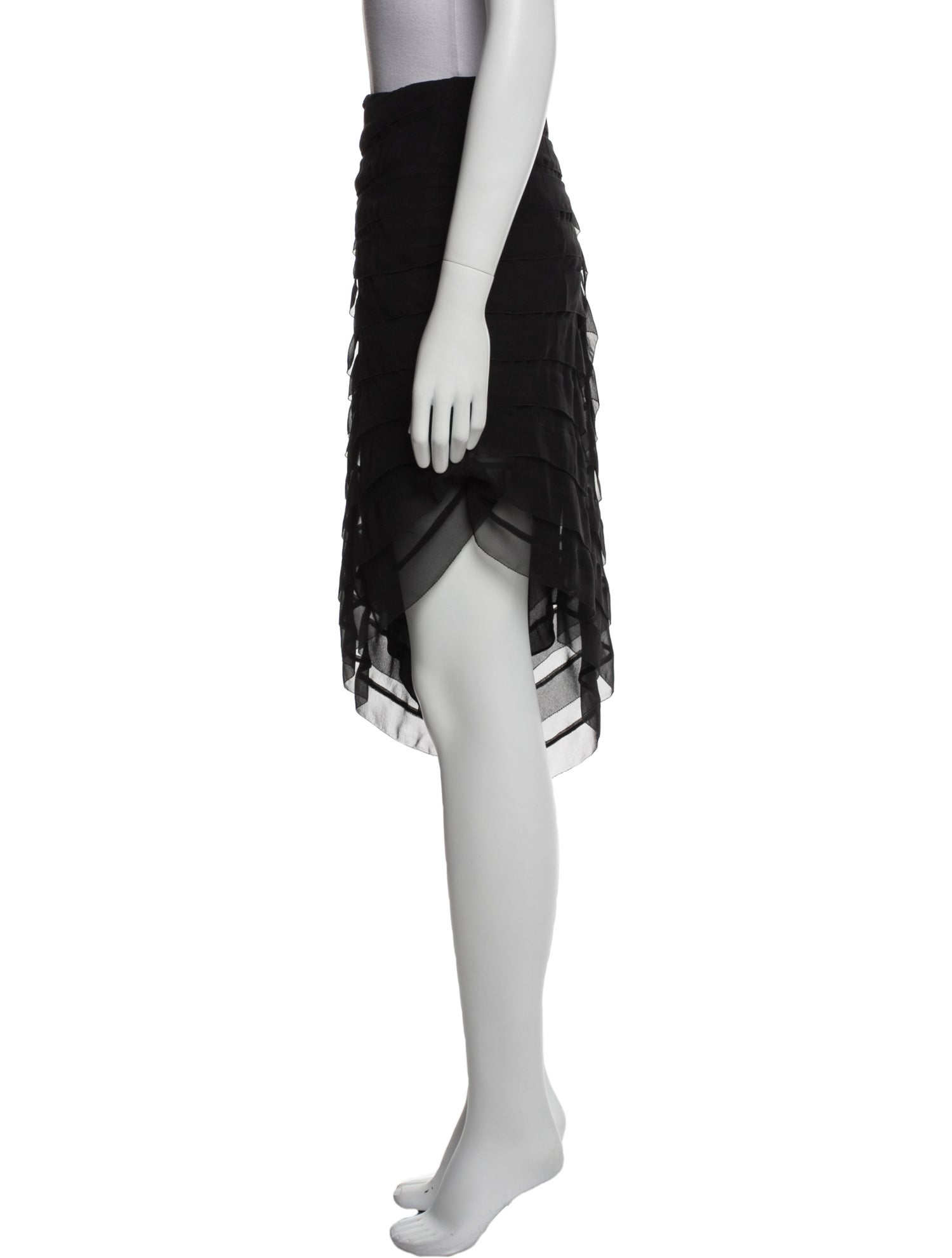 Ralph Lauren Black Label Silk Midi Length Skirt