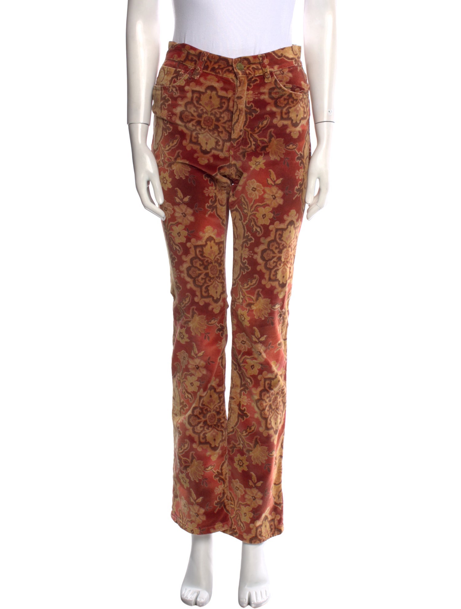 Ralph Lauren Black Label Floral Print Straight Leg Pants