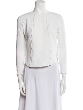 Ralph Lauren Black Label Square Neckline Long Sleeve Tunic