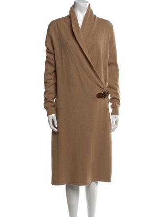 Ralph Lauren Black Label Merino Wool Midi Length Dress