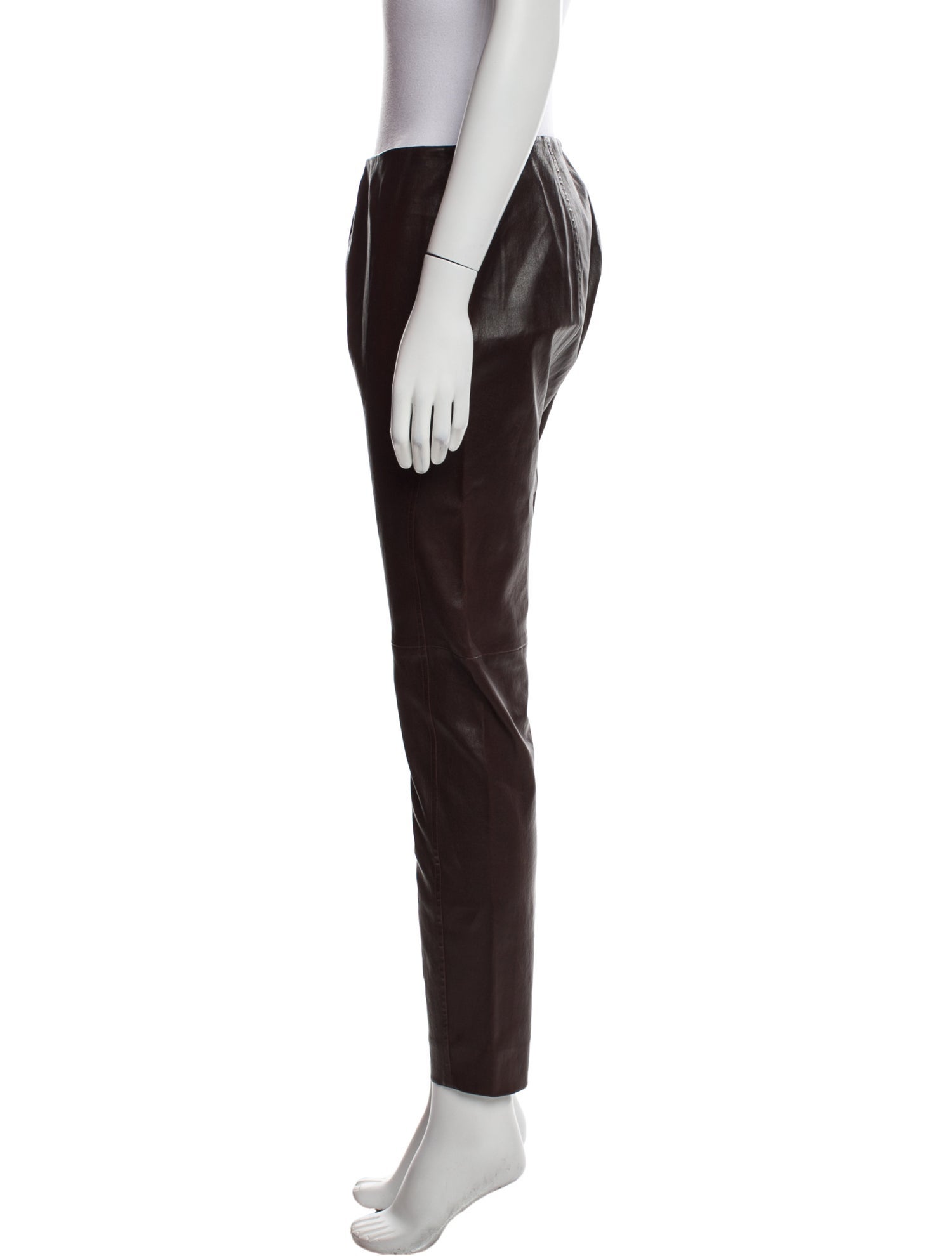 Ralph Lauren Black Label Lamb Leather Skinny Leg Pants