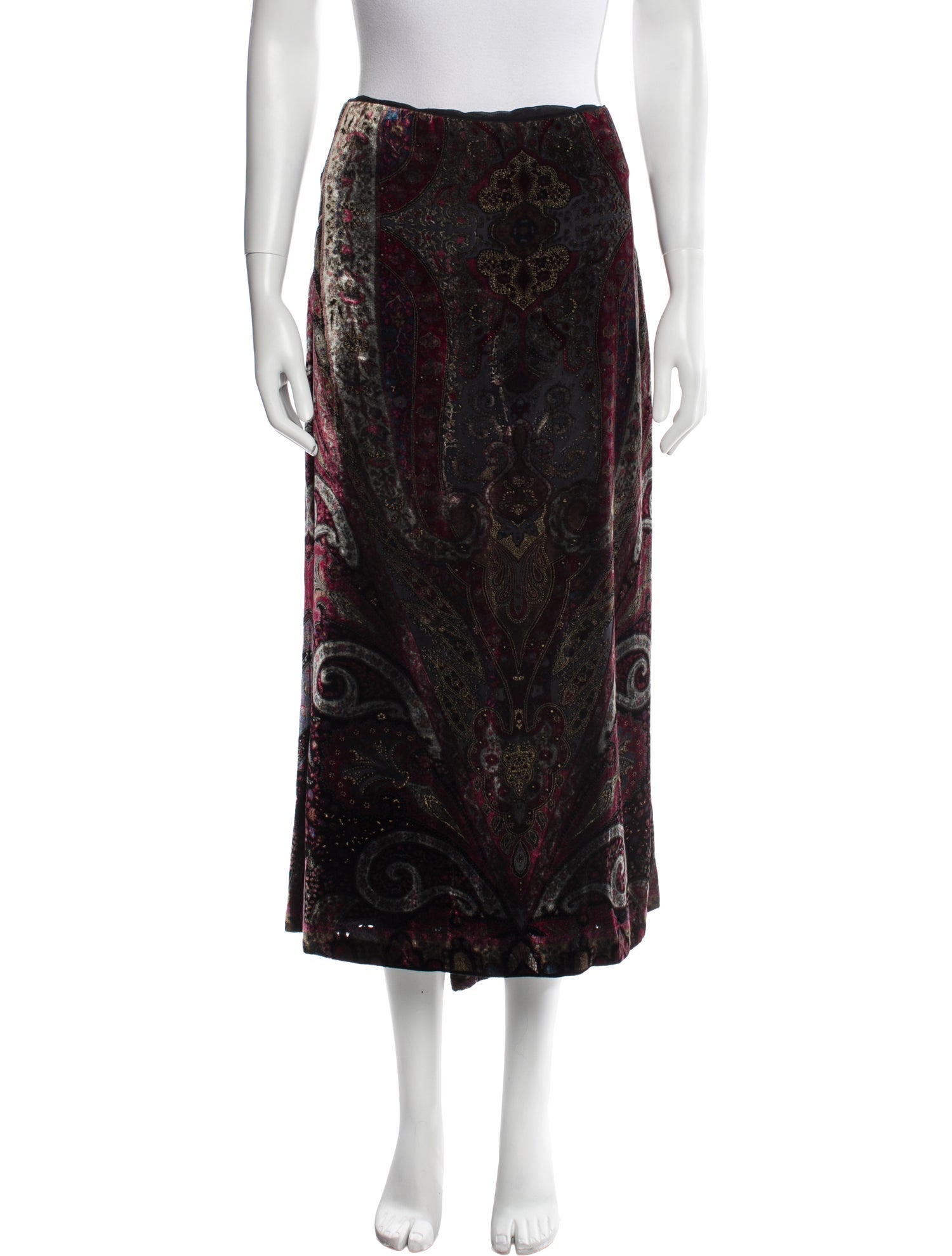 Ralph Lauren Black Label Printed Midi Length Skirt