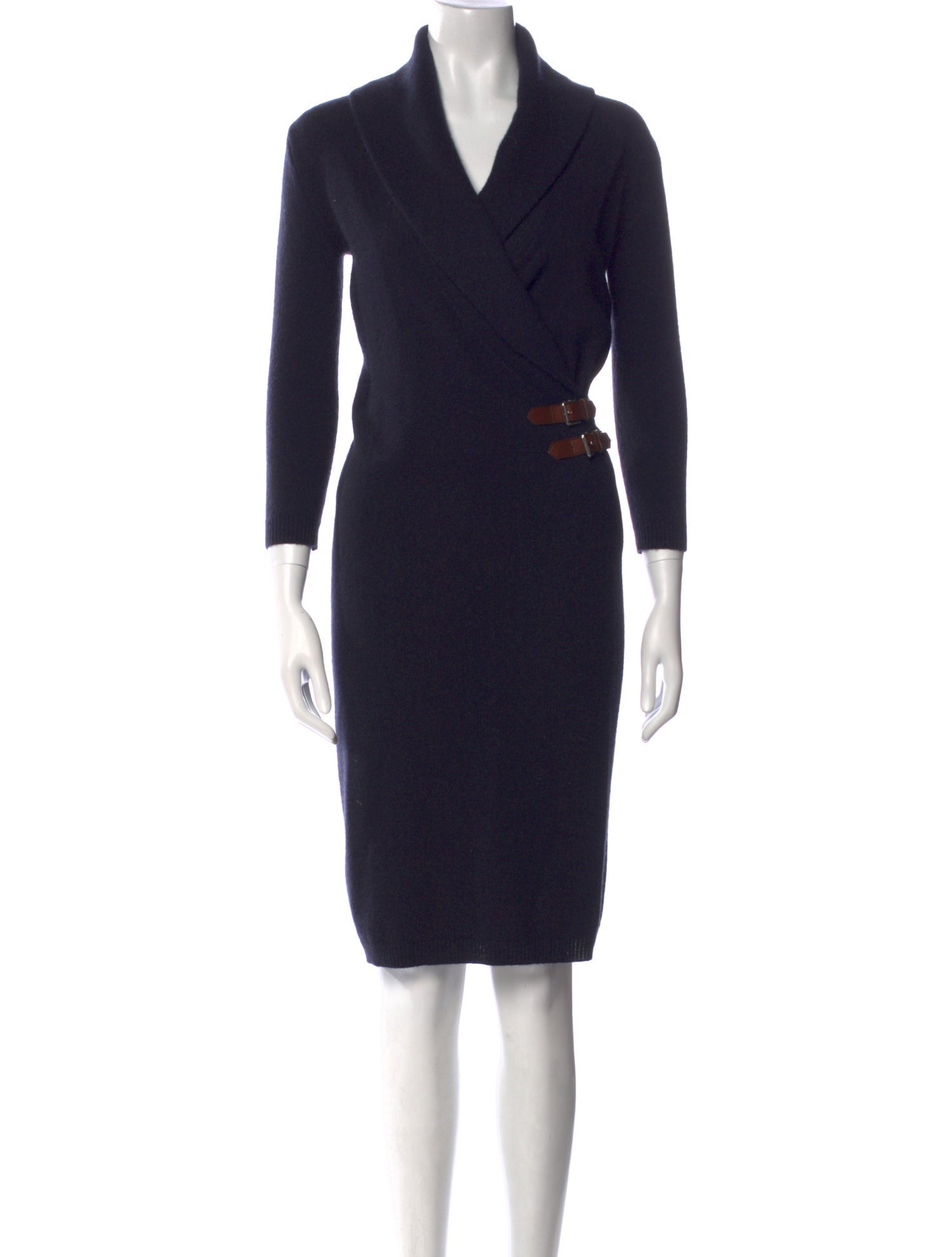 Ralph Lauren Black Label Wool Knee-Length Dress