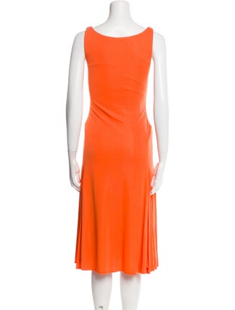 Ralph Lauren Black Label Square Neckline Midi Length Dress