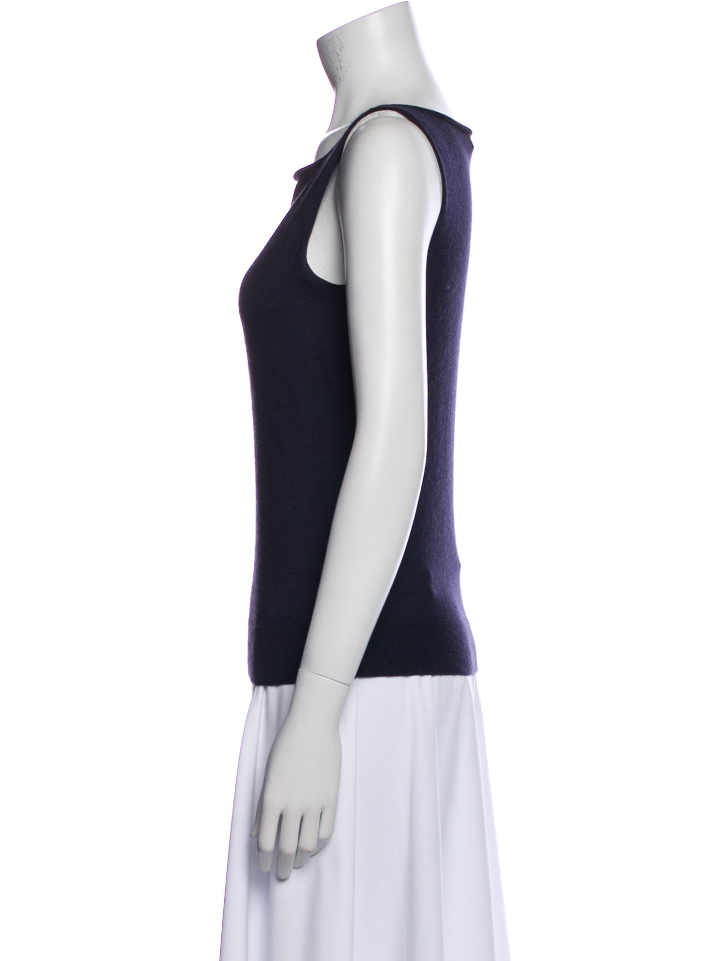 Ralph Lauren Black Label Cashmere Scoop Neck Top