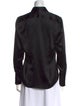 Ralph Lauren Black Label Silk Long Sleeve Button-Up Top