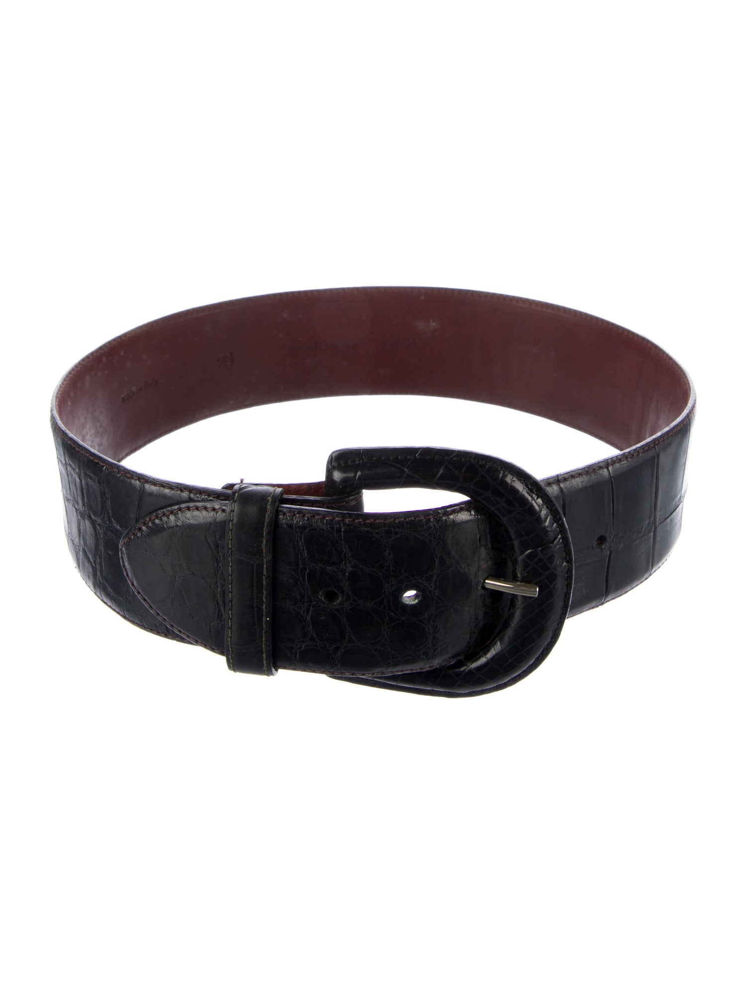 Ralph Lauren Black Label Wide Alligator Waist Belt