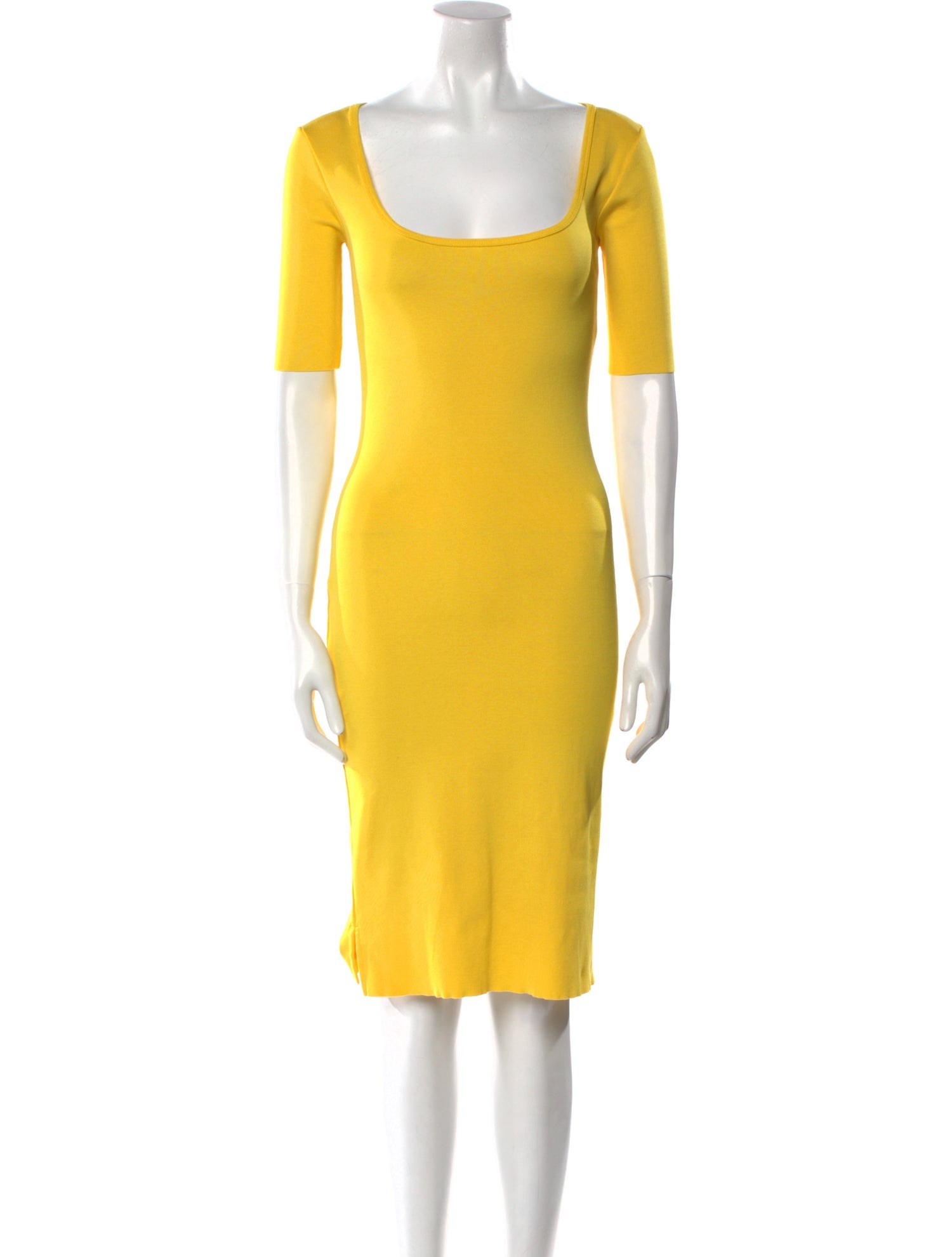 Ralph Lauren Black Label Square Neckline Knee-Length Dress