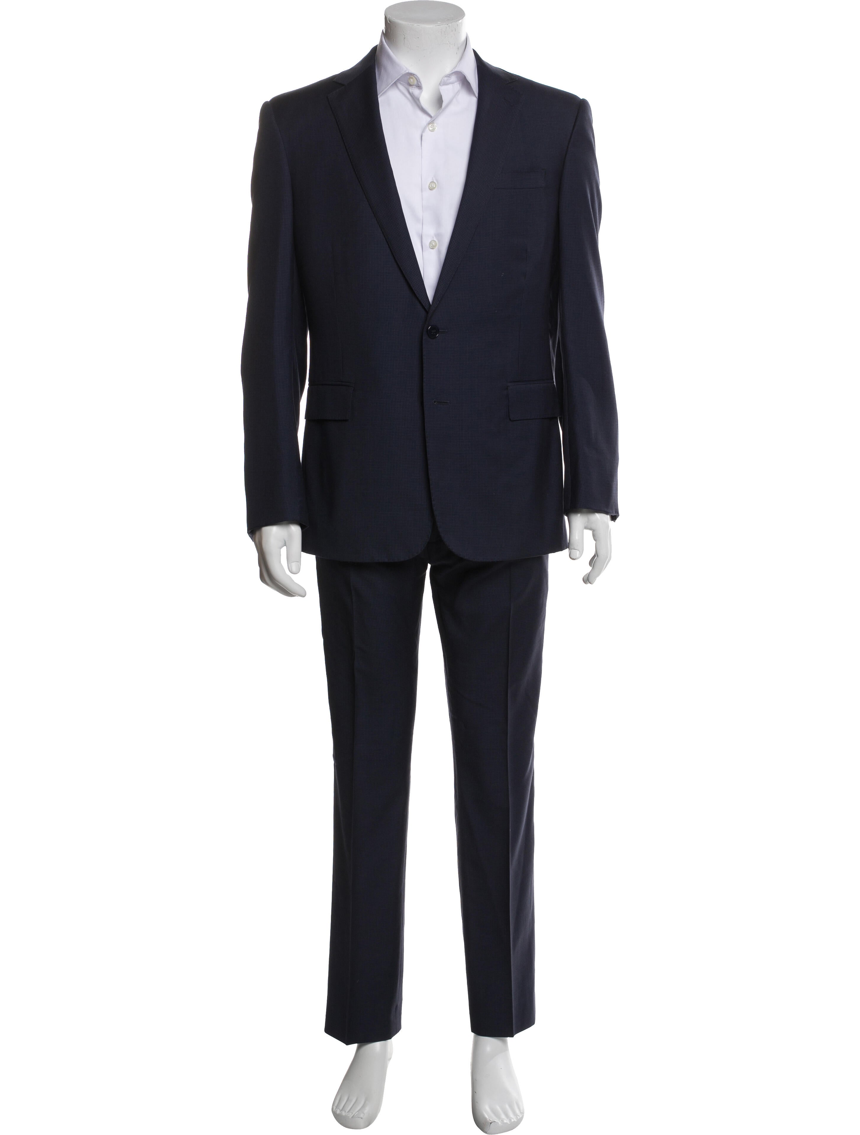 Ralph Lauren Black Label Plaid Print Two-Piece Suit Vest