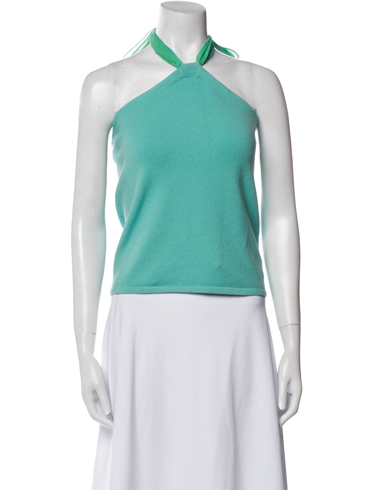 Ralph Lauren Black Label Cashmere Halterneck Crop Top