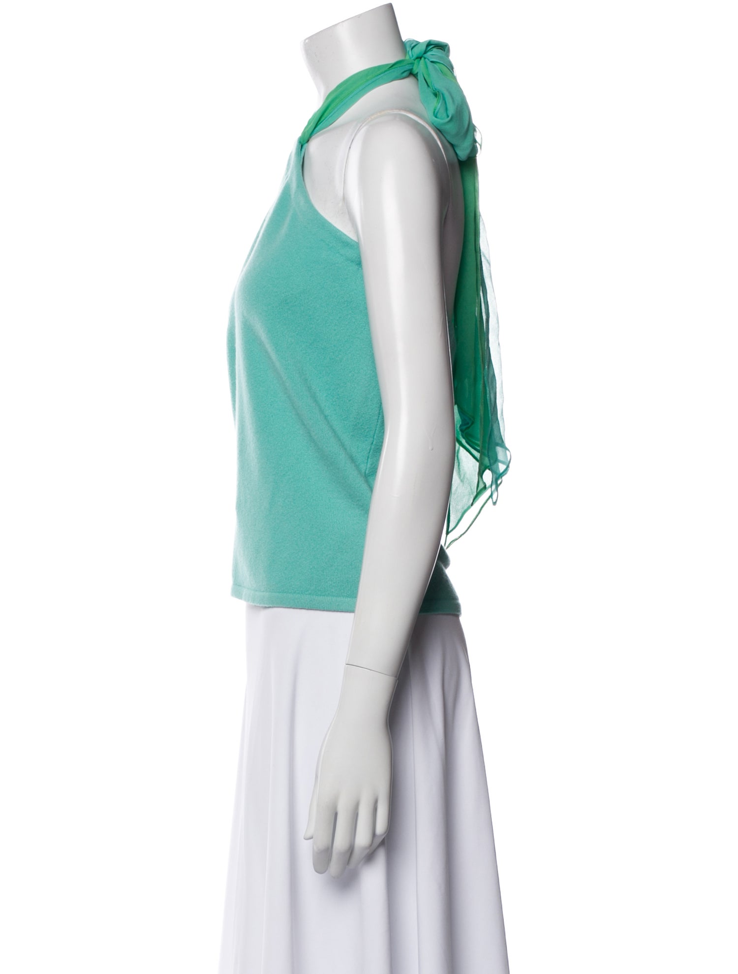 Ralph Lauren Black Label Cashmere Halterneck Crop Top