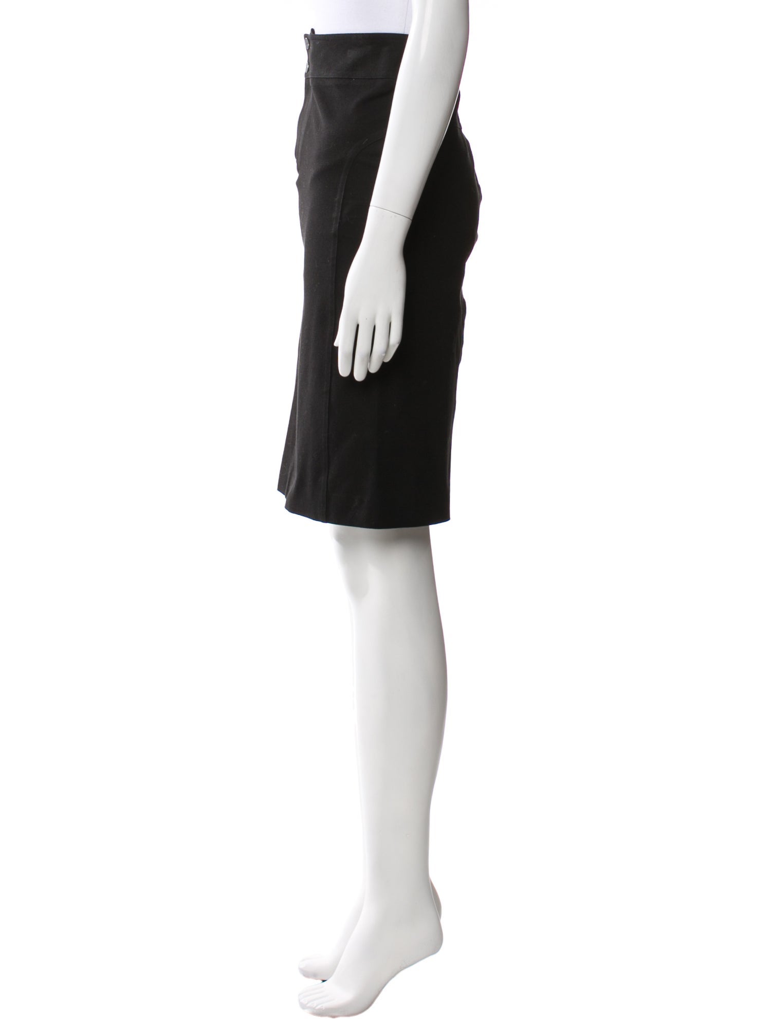 Ralph Lauren Black Label Cutout Accent Knee-Length Skirt