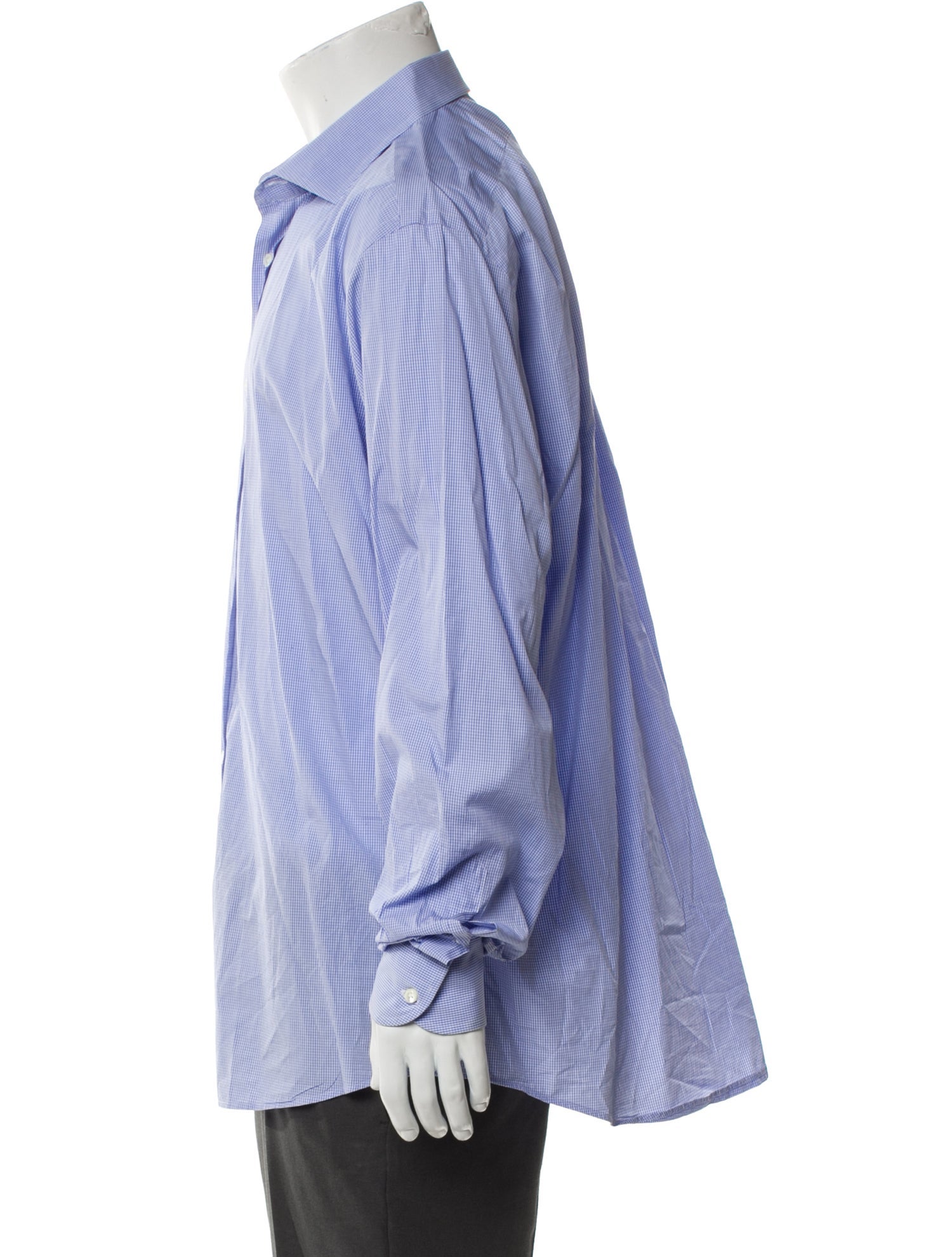 Ralph Lauren Black Label Plaid Print Long Sleeve Dress Shirt