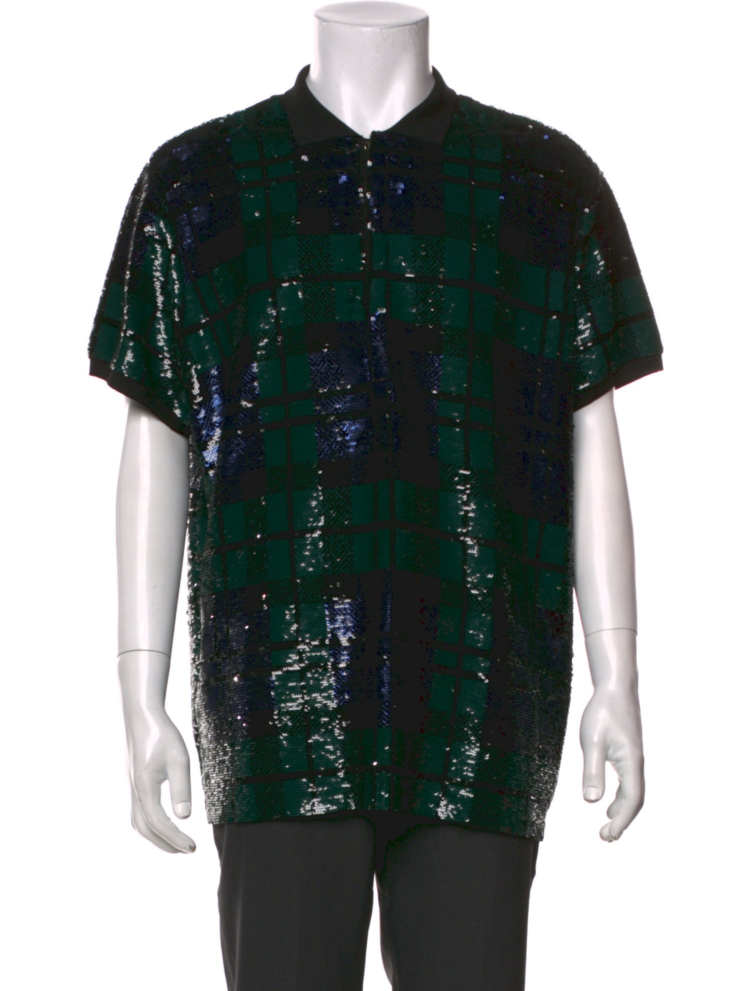 Ralph Lauren Black Label Printed V-Neck Polo Shirt