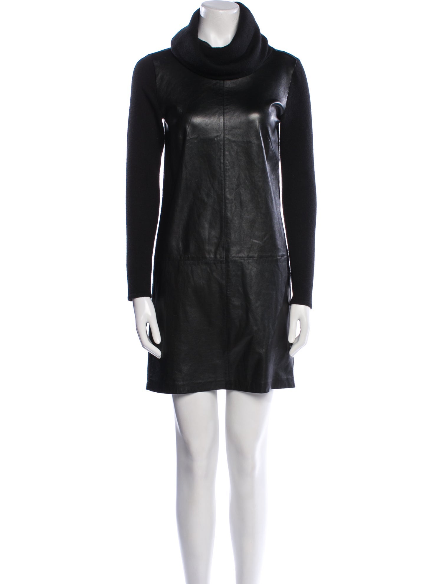 Ralph Lauren Black Label Lamb Leather Mini Dress