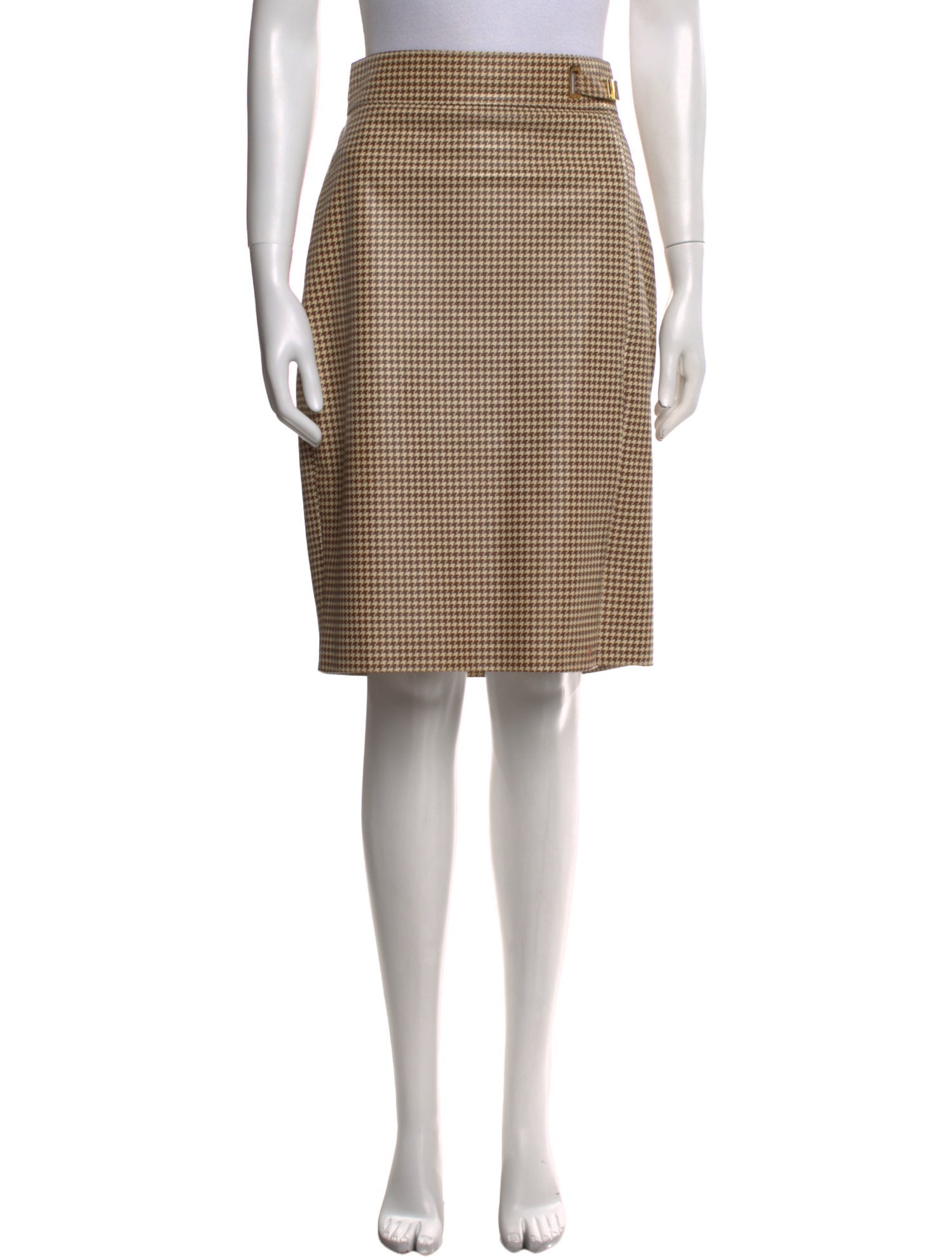 Ralph Lauren Black Label Lambskin Knee-Length Skirt