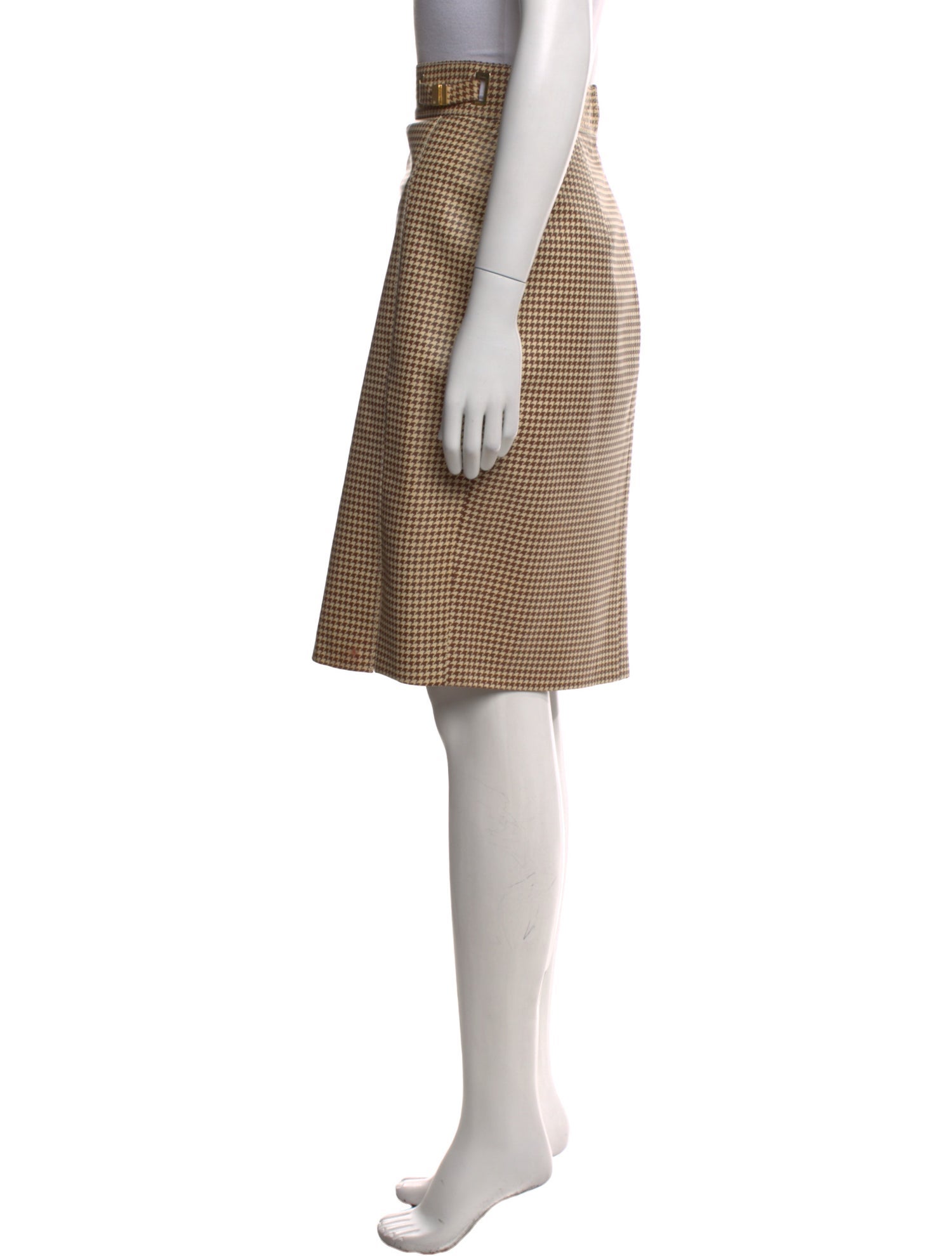 Ralph Lauren Black Label Lambskin Knee-Length Skirt