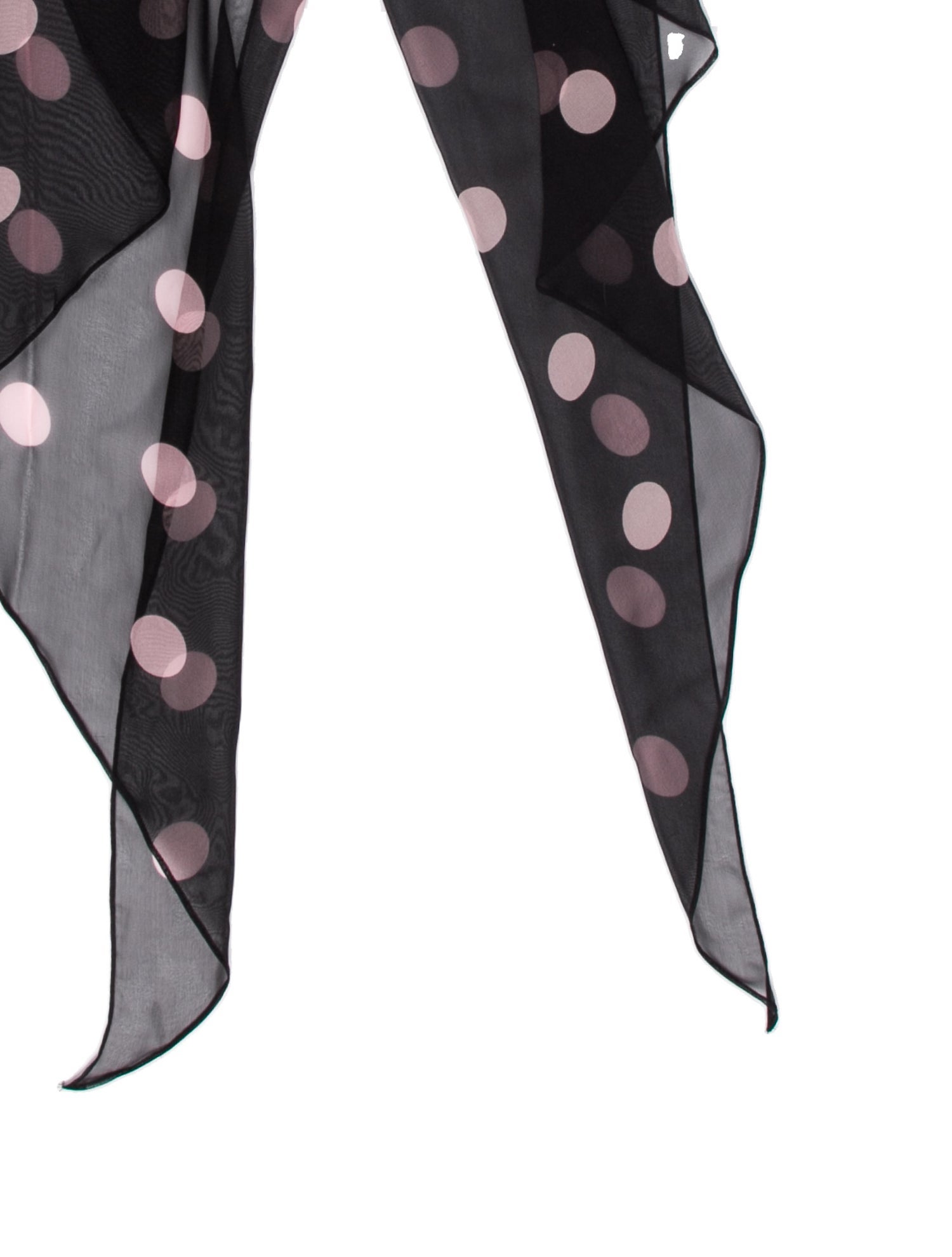 Ralph Lauren Black Label Silk Polka Dot Print Scarf