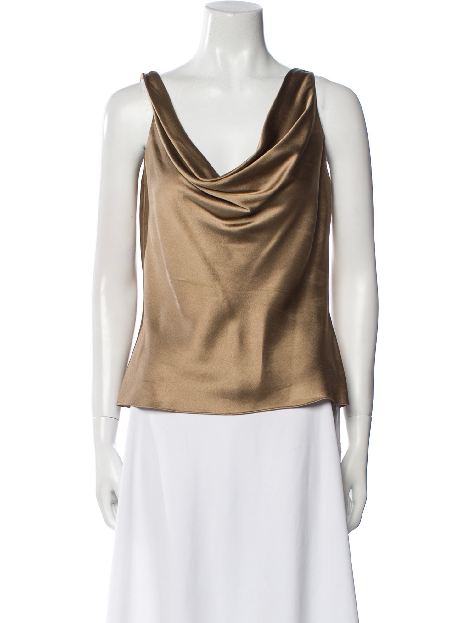 Ralph Lauren Black Label Silk Cowl Neck Top