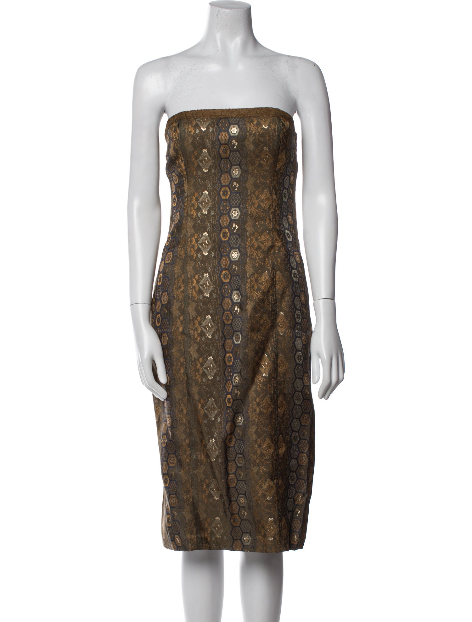 Ralph Lauren Black Label Silk Knee-Length Dress