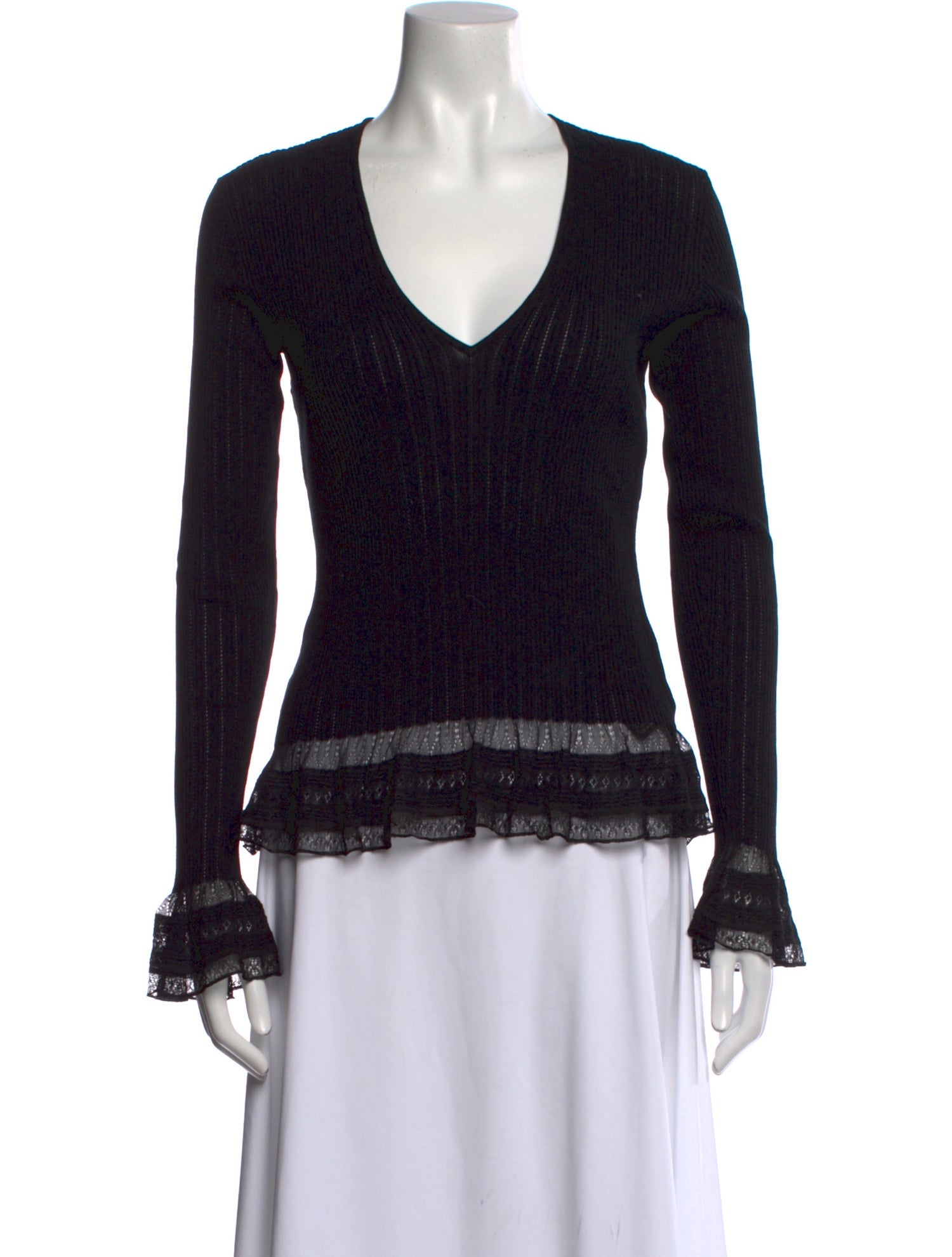 Ralph Lauren Black Label V-Neck Long Sleeve Top