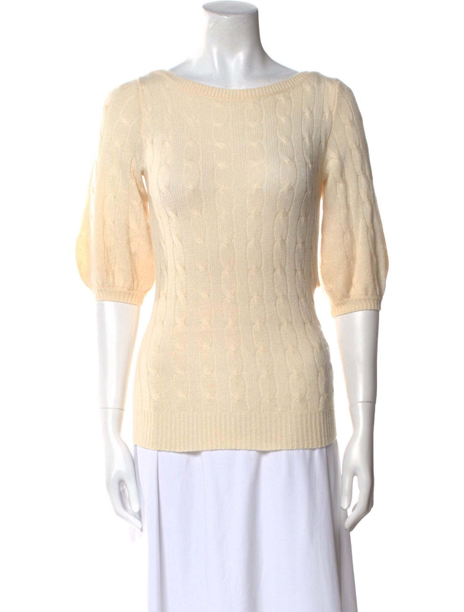 Ralph Lauren Black Label Cashmere Bateau Neckline Sweater