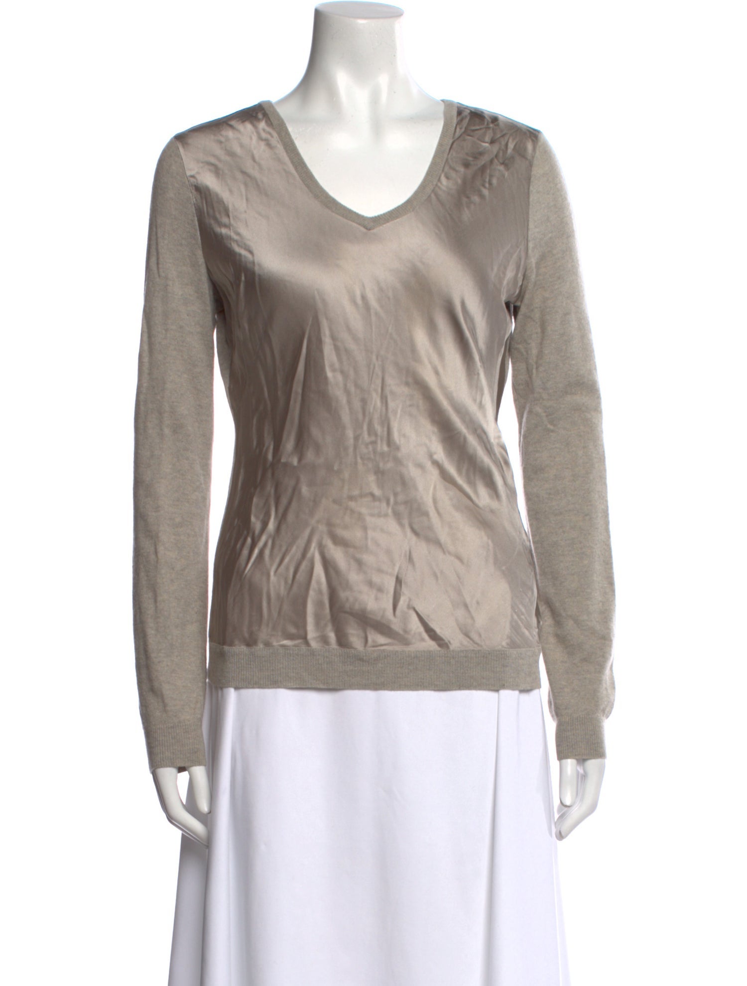 Ralph Lauren Black Label Silk V-Neck Sweater