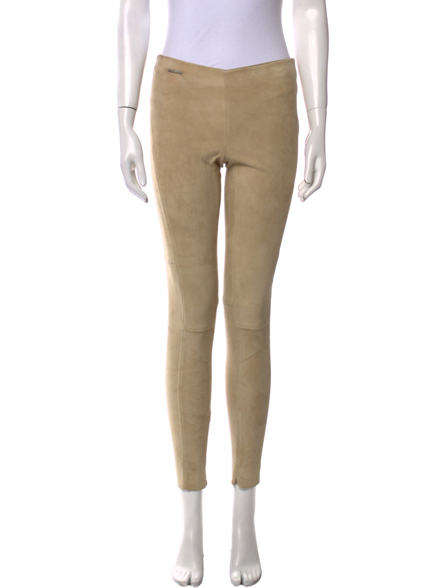 Ralph Lauren Black Label Suede Skinny Leg Pants