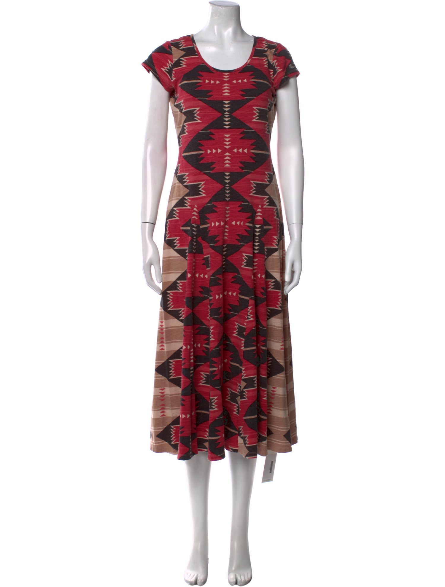 Ralph Lauren Black Label Printed Midi Length Dress