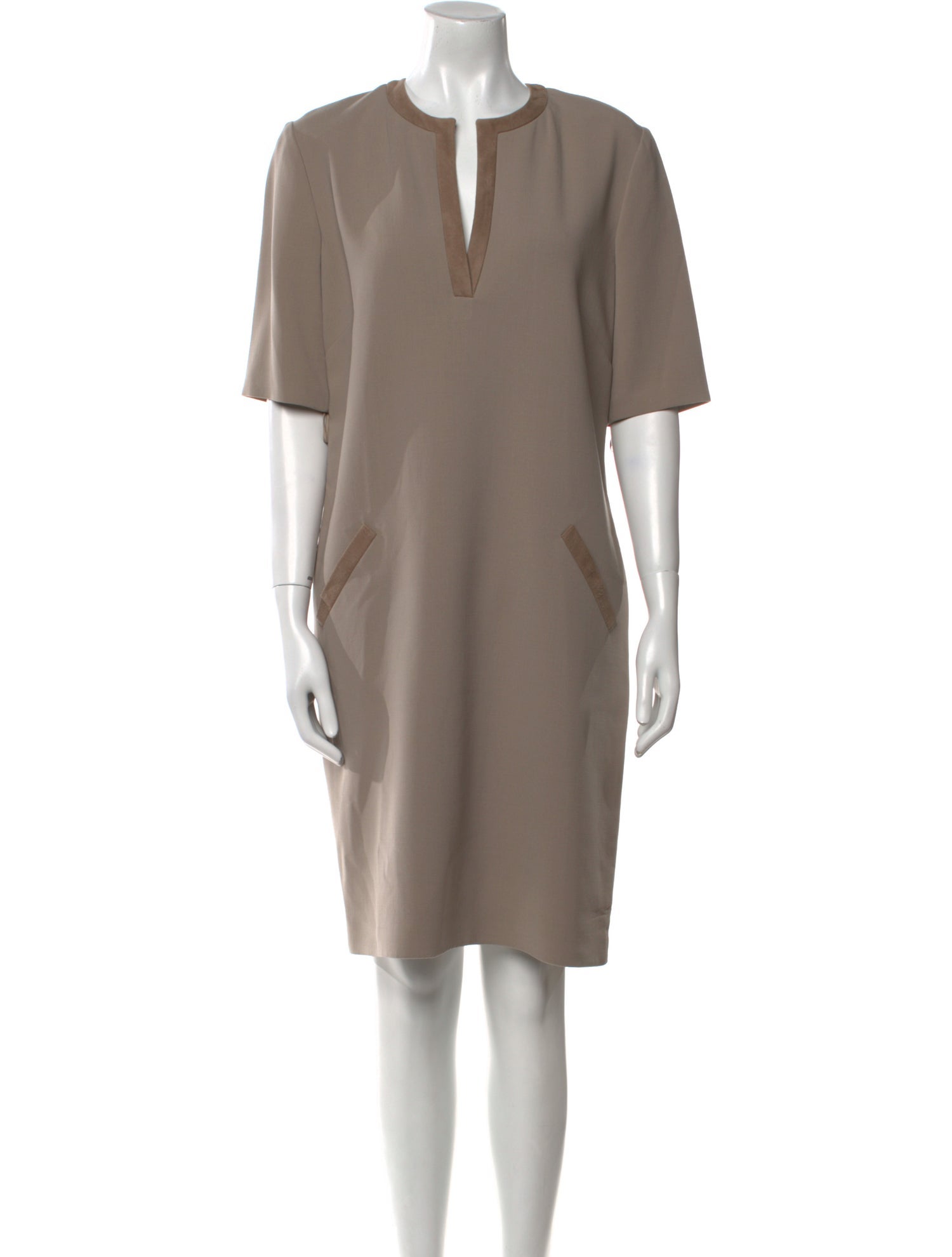 Ralph Lauren Black Label V-Neck Knee-Length Dress