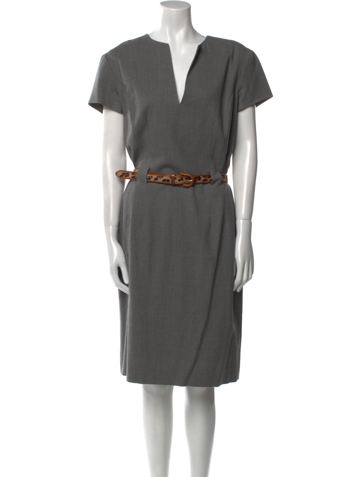 Ralph Lauren Black Label V-Neck Midi Length Dress