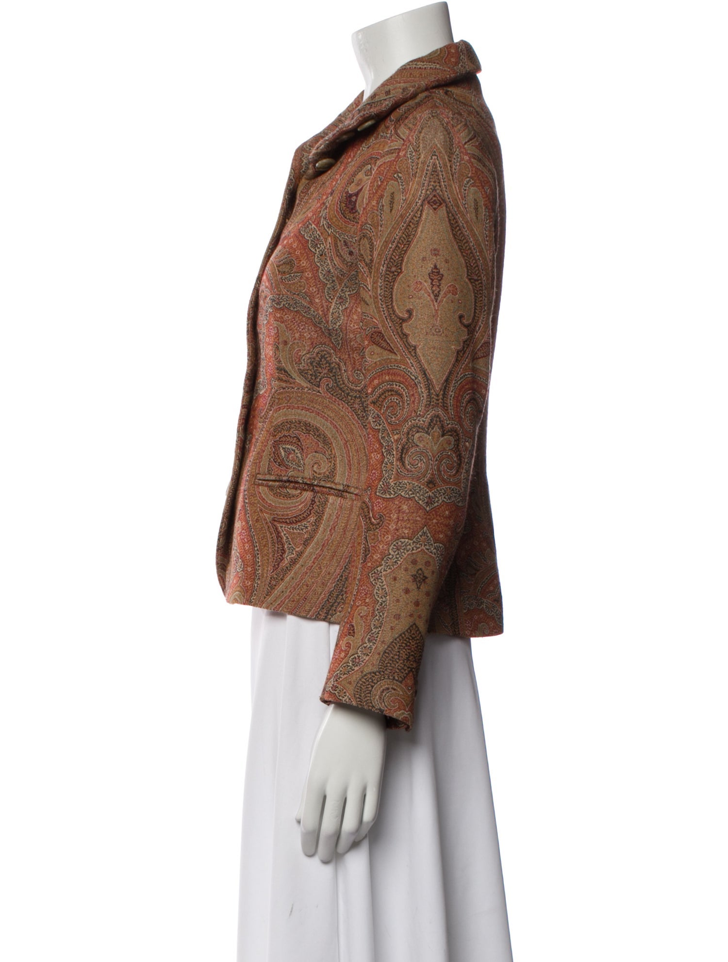 Ralph Lauren Black Label Wool Paisley Print Jacket