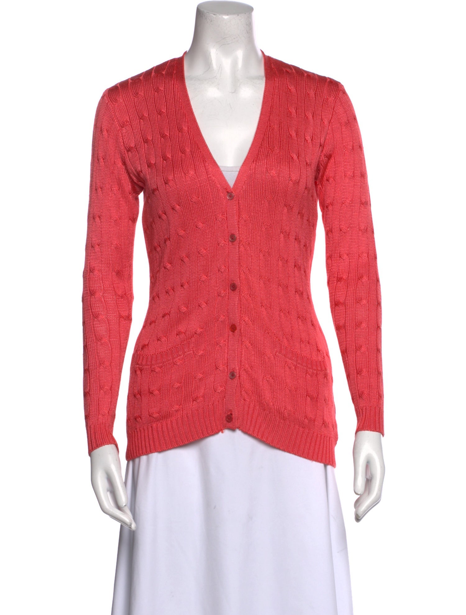 Ralph Lauren Black Label Silk V-Neck Sweater