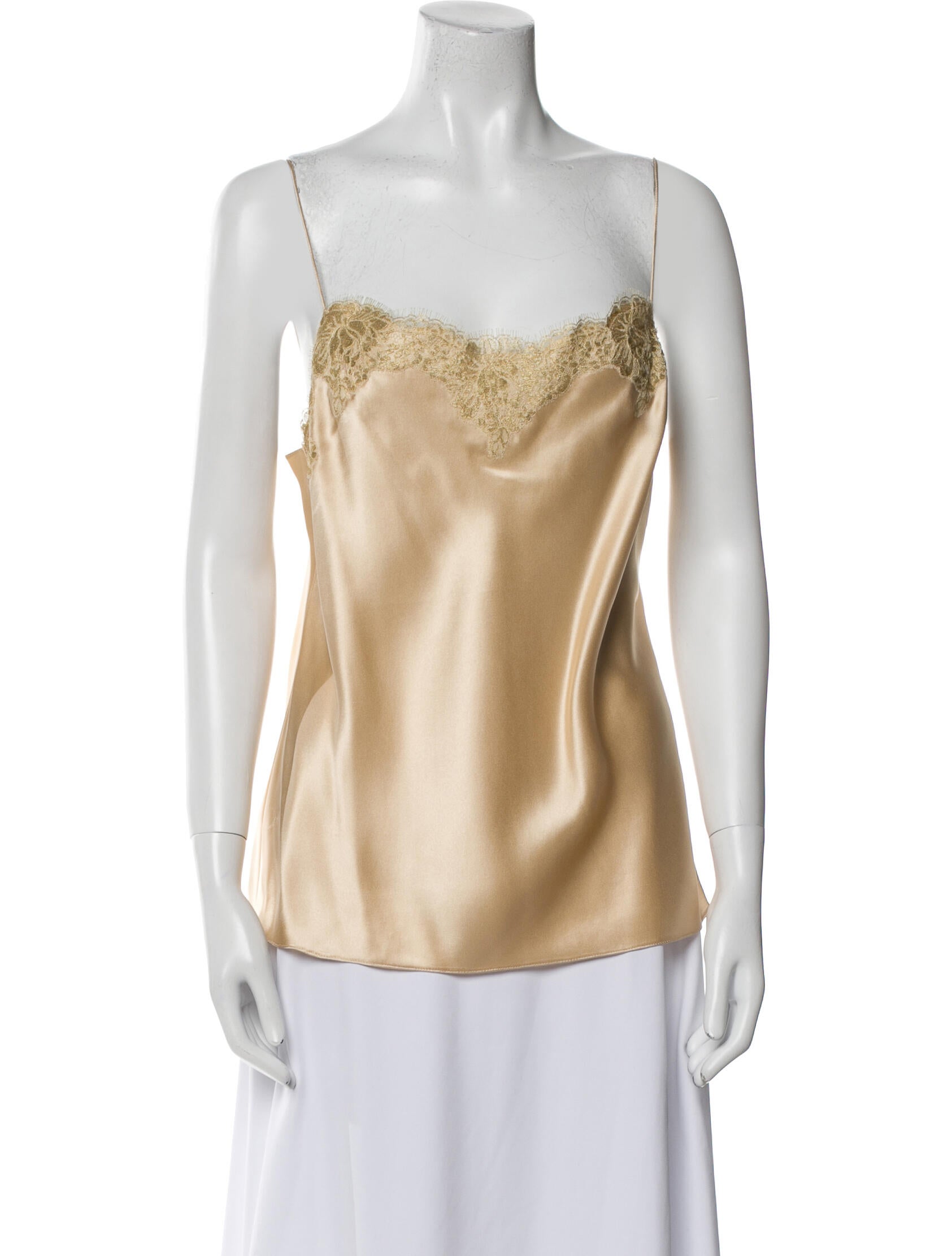 Ralph Lauren Black Label Silk Square Neckline Top