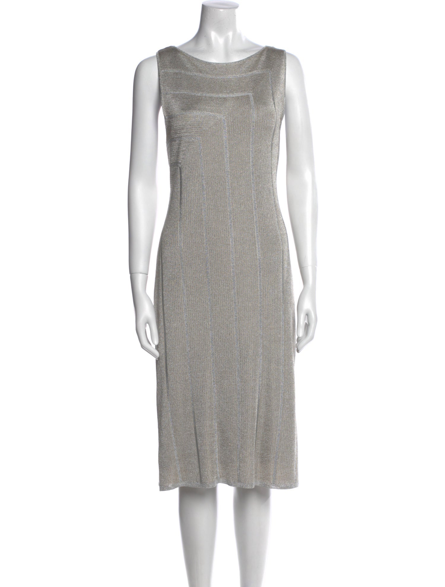 Ralph Lauren Black Label Bateau Neckline Knee-Length Dress